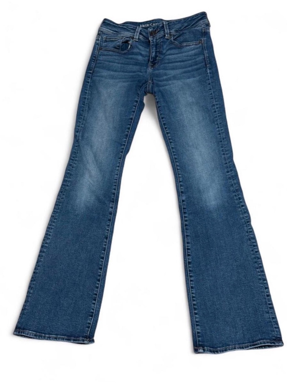 American Eagle Outfitters Women's Dark Blue Flare Jeans